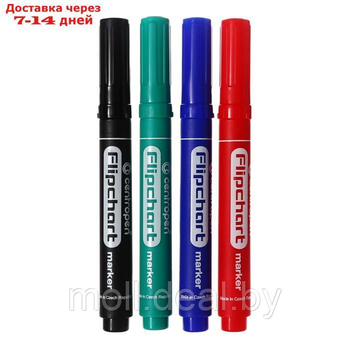 Набор маркеров для флипчарта 4цв 5.0 мм Centropen 8550, лин 2,5мм, пласт/уп, европодвес - фото 2 - id-p227079462