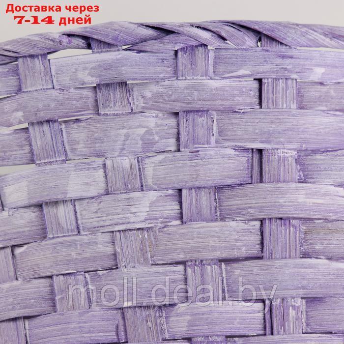Корзина плетеная, 21х15х10хH38см, сиреневый, бамбук - фото 4 - id-p227081451