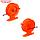 Катушка инерционная, пластик, диаметр 6.5 см, цвет оранжевый, 808S, фото 2