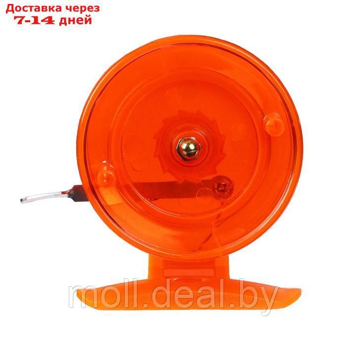 Катушка инерционная, пластик, диаметр 6.5 см, цвет оранжевый, 808S - фото 4 - id-p227074507