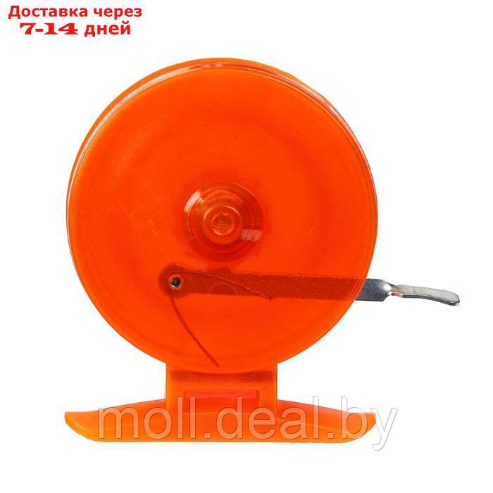 Катушка инерционная, пластик, диаметр 6.5 см, цвет оранжевый, 808S - фото 5 - id-p227074507