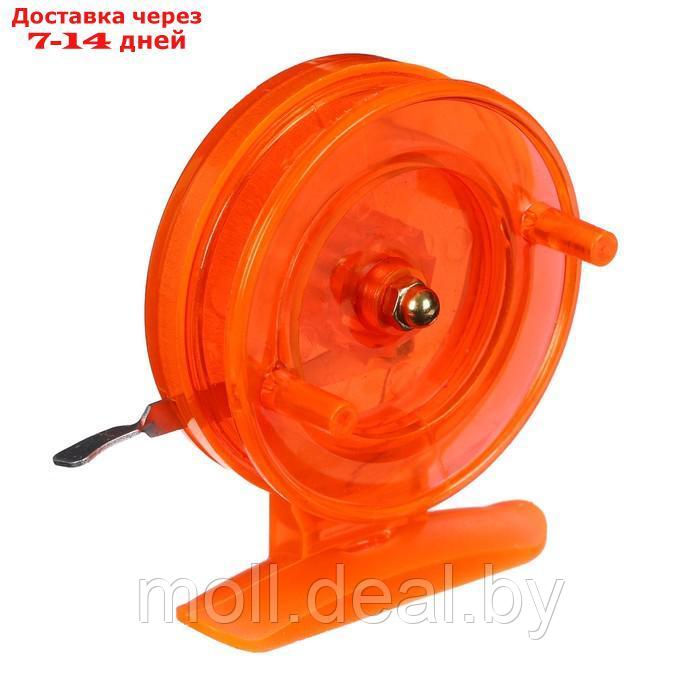 Катушка инерционная, пластик, диаметр 6.5 см, цвет оранжевый, 808S - фото 6 - id-p227074507