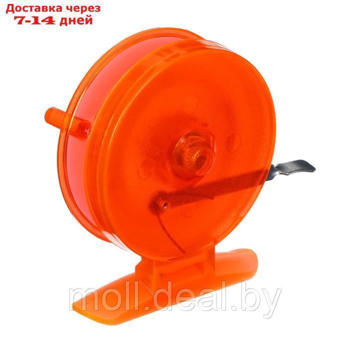 Катушка инерционная, пластик, диаметр 6.5 см, цвет оранжевый, 808S - фото 7 - id-p227074507