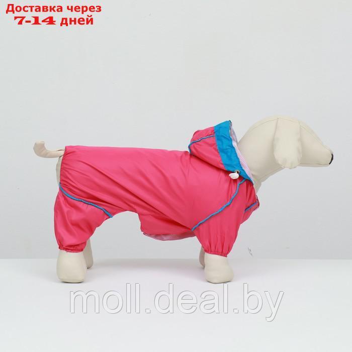 Комбинезон для собак, демисезонный с сумкой, размер 2ХL (ДС 41, Ог 53, ОШ 36 см), розовый - фото 5 - id-p226888205