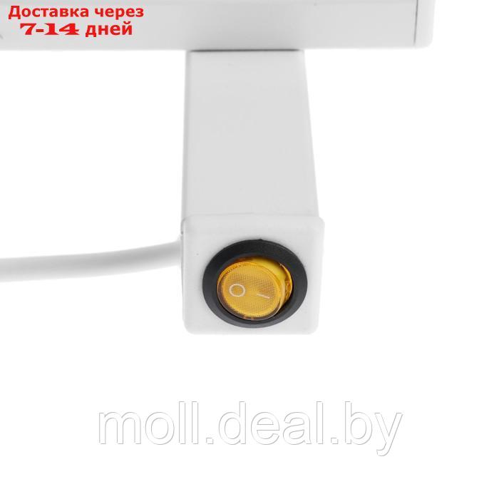 Полотенцесушитель электрический ZEIN PE-09 "Линия", 500х600 мм, 4 перекладины, белый - фото 3 - id-p226890162