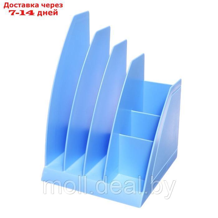 Подставка для бумаг, пластиковая ErichKrause Regatta, Pastel Bloom, голубой - фото 1 - id-p227079481
