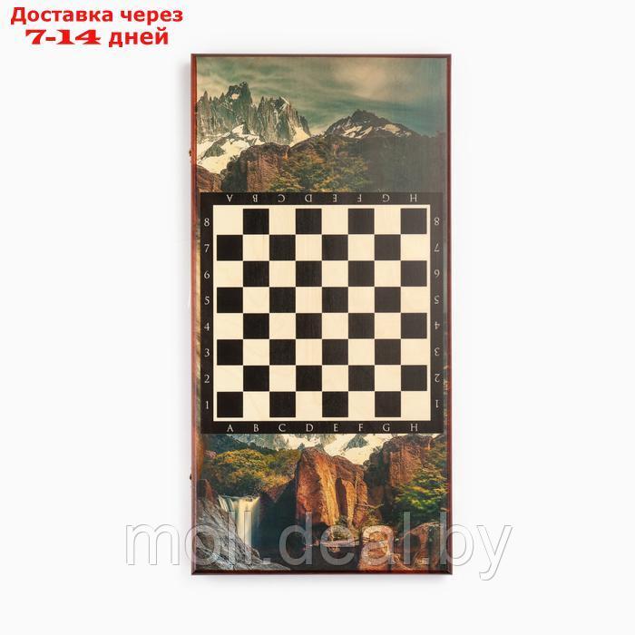 Нарды "Лев" деревянная доска 60 х 60 см, с полем для игры в шашки - фото 2 - id-p227075524