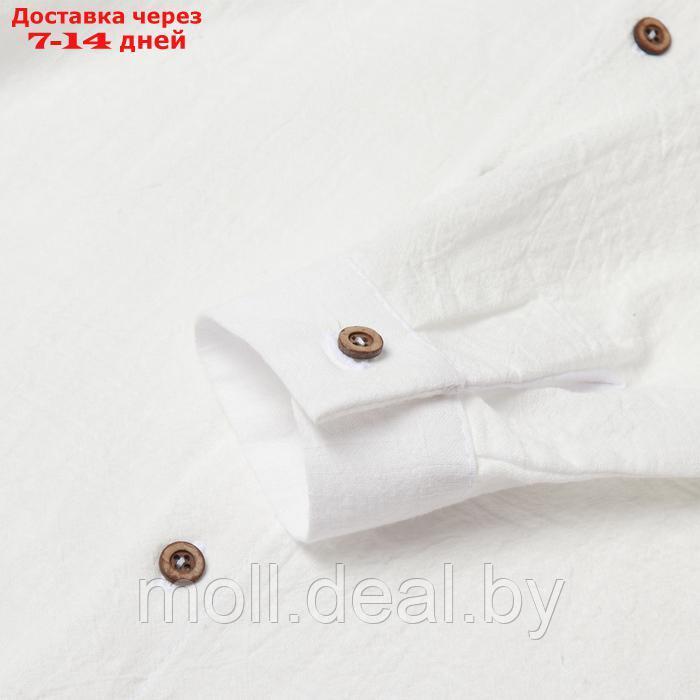 Рубашка для мальчика MINAKU цвет белый, рост 134 см - фото 2 - id-p227084461