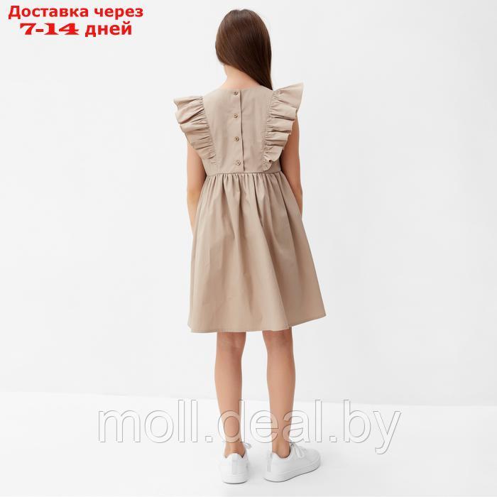 Платье для девочки MINAKU, цвет бежевый, рост 140 см - фото 2 - id-p227084462