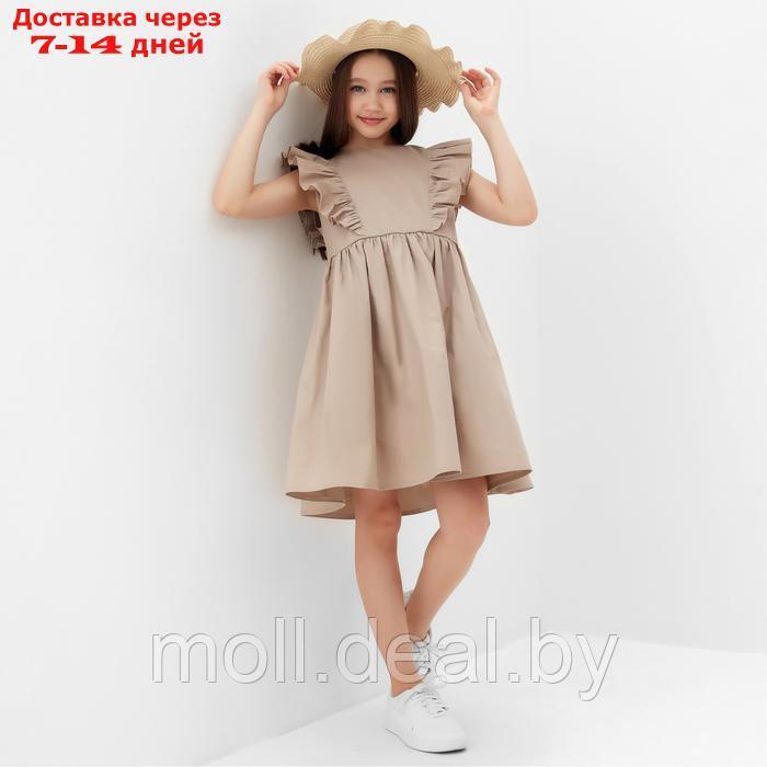 Платье для девочки MINAKU, цвет бежевый, рост 140 см - фото 3 - id-p227084462
