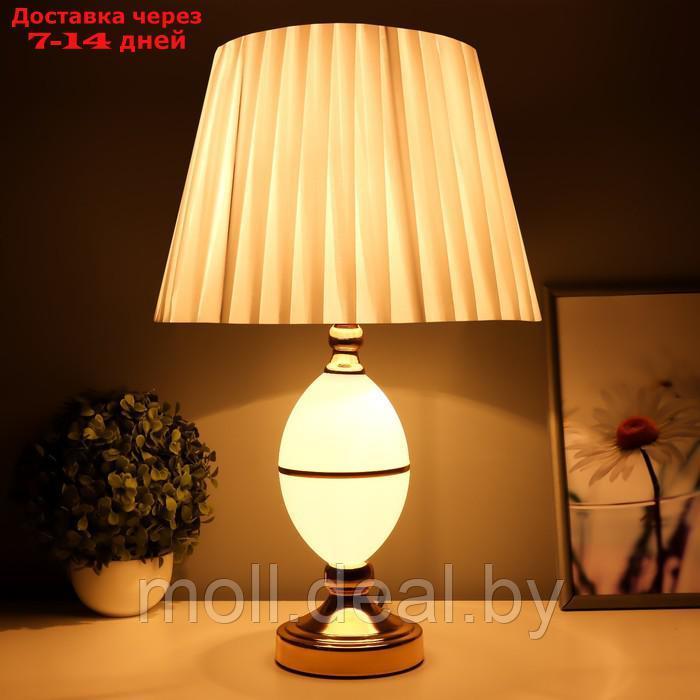 Настольная лампа с подсветкой "Салли" Е27 40Вт бело-золотой 30х30х50 см - фото 2 - id-p227077508
