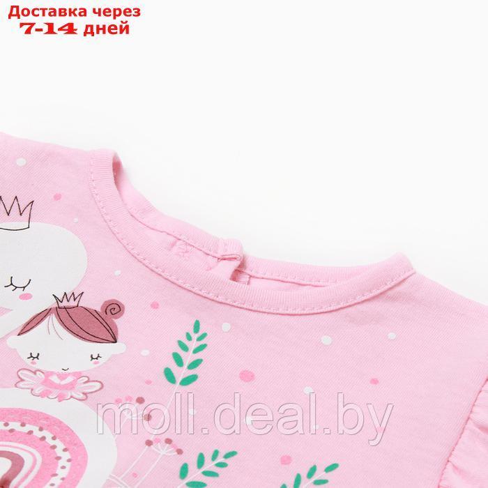 Комплект (платье/трусики) для девочки, цвет розовый, рост 86 см - фото 2 - id-p227083466