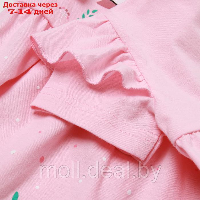 Комплект (платье/трусики) для девочки, цвет розовый, рост 86 см - фото 3 - id-p227083466