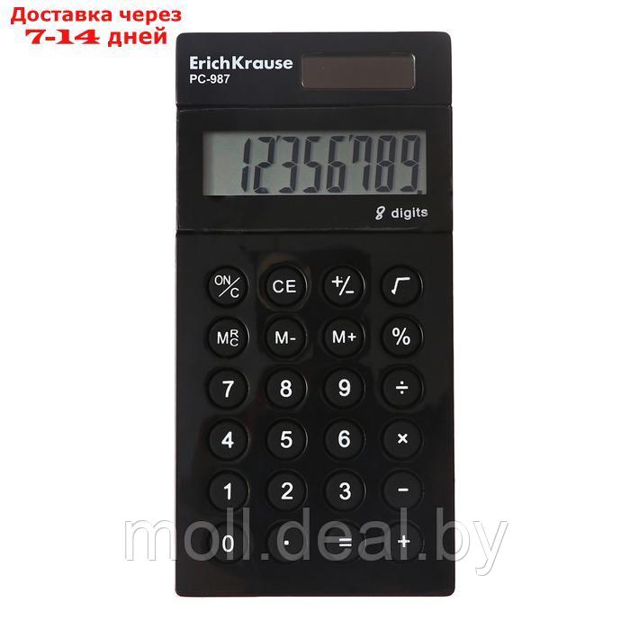 Калькулятор карманный 8-разрядов ErichKrause PC-987 Classic, черный - фото 1 - id-p227079498