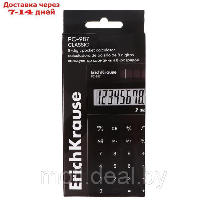 Калькулятор карманный 8-разрядов ErichKrause PC-987 Classic, черный - фото 5 - id-p227079498