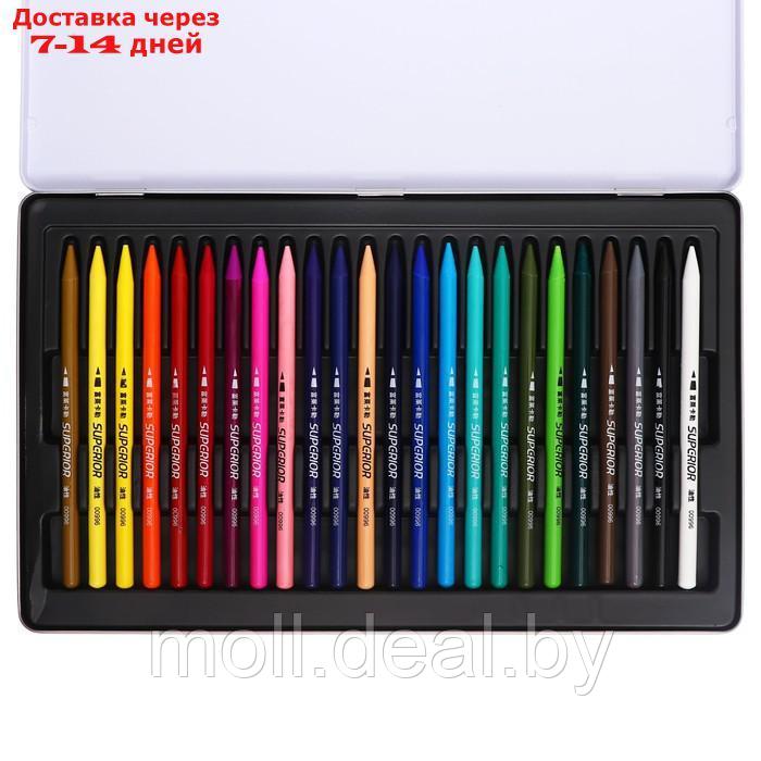 Карандаши цельнографитные 24 цвета в металлической коробке WOP-16 - фото 4 - id-p227079500