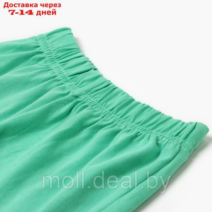 Комплект для девочки (футболка/шорты), цвет желтый/св.зелёный, рост 110-116 - фото 4 - id-p227083476