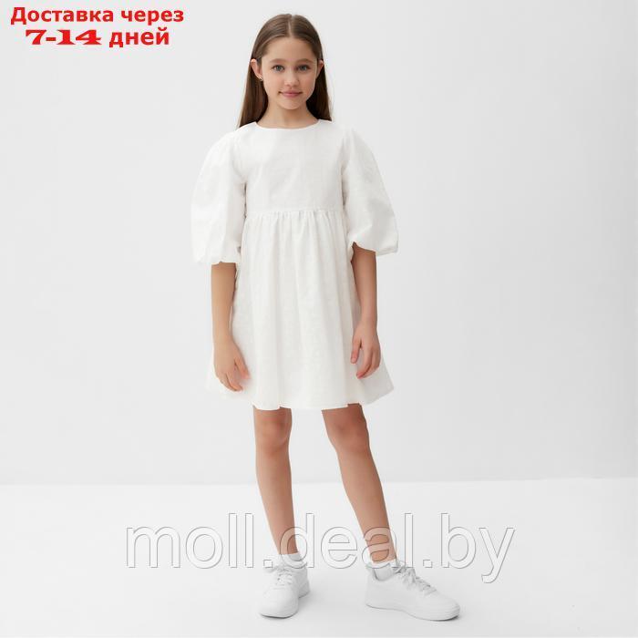 Платье для девочки MINAKU цвет белый, рост 110 см - фото 3 - id-p227084478