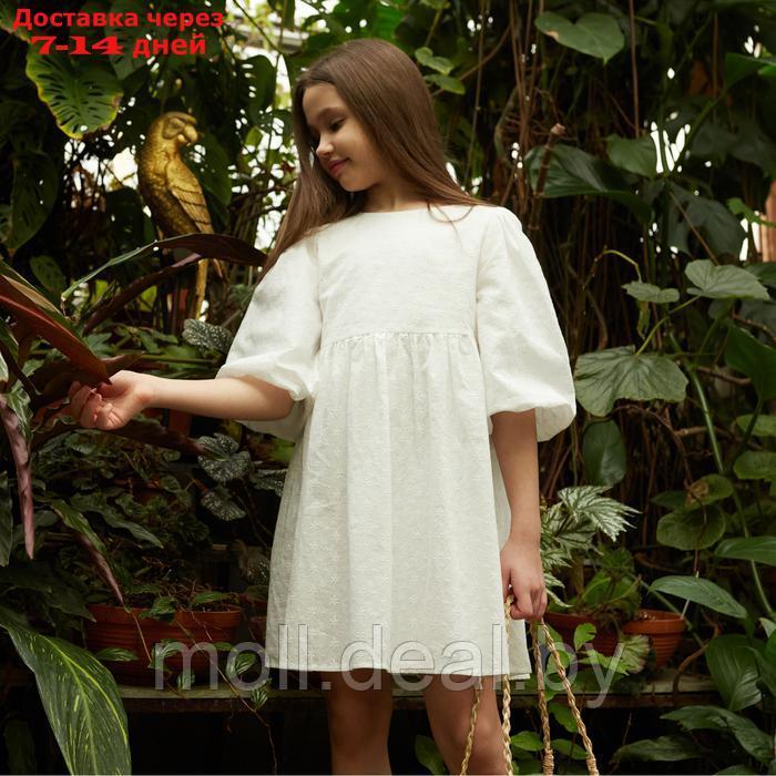 Платье для девочки MINAKU цвет белый, рост 110 см - фото 8 - id-p227084478