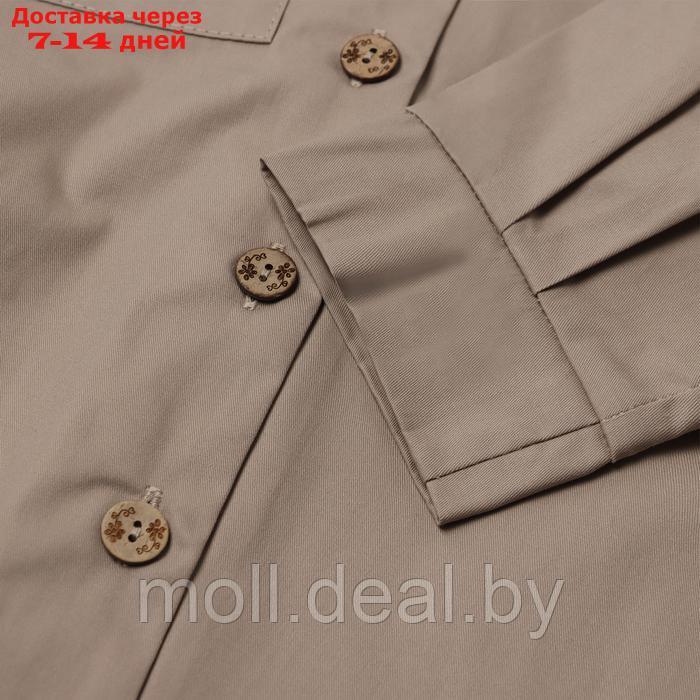 Костюм для девочки (Рубашка и шорты) MINAKU, цвет бежевый, рост 134 см - фото 6 - id-p227084479