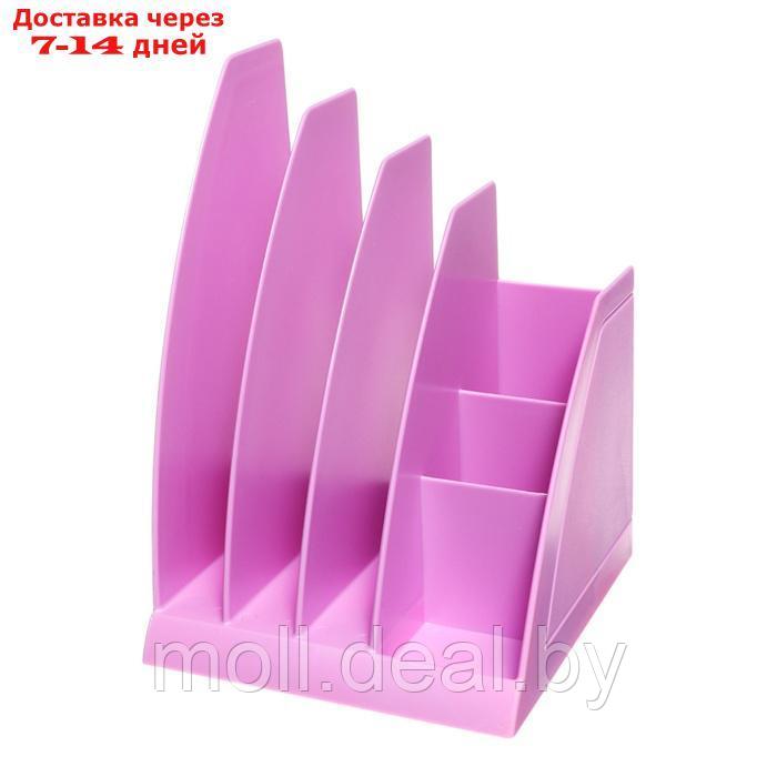 Подставка для бумаг, пластиковая ErichKrause Regatta, Pastel Bloom, фиолетовый - фото 1 - id-p227079509