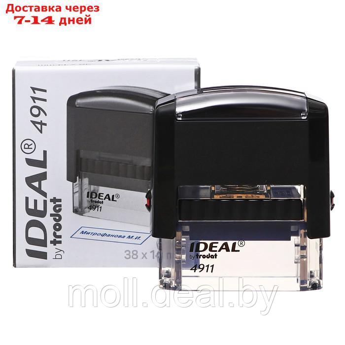 Оснастка для штампа автоматическая Trodat IDEAL 4911, 38 x 14 мм, корпус чёрный - фото 1 - id-p227088455