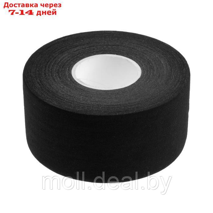Лента клейкая ТУНДРА, тканевая, хоккейная, черная, 300 мкм, 48 мм х 25 м - фото 1 - id-p226890189