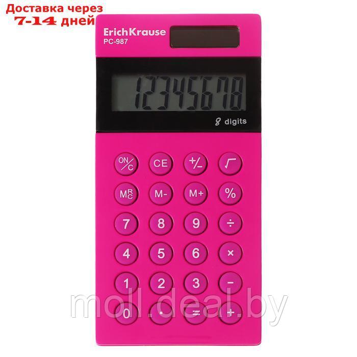 Калькулятор карманный 8-разрядов ErichKrause PC-987 Neon, розовый - фото 1 - id-p227079514