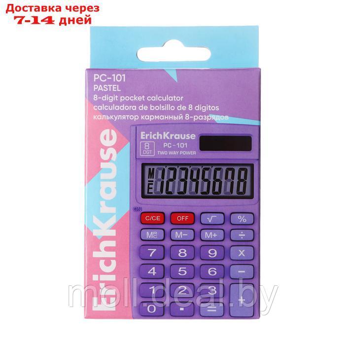 Калькулятор карманный 8-разрядов ErichKrause PC-101 Pastel, фиолетовый - фото 7 - id-p227079516