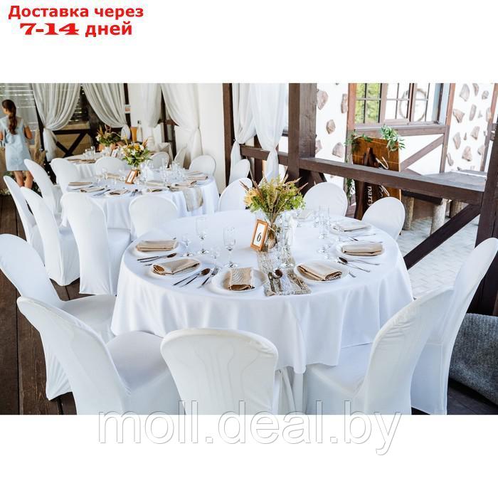 Набор чехлов на стул свадебных (6 шт), 100х40 см, белый - фото 2 - id-p227075552