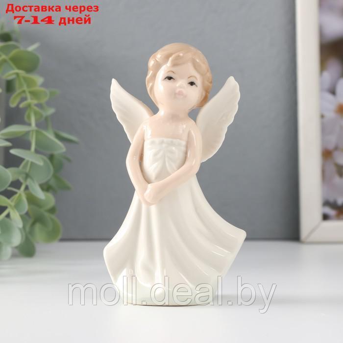 Сувенир керамика "Девочка-ангел в белом сарафане" 6,8х4,3х11,5 см - фото 1 - id-p227081507