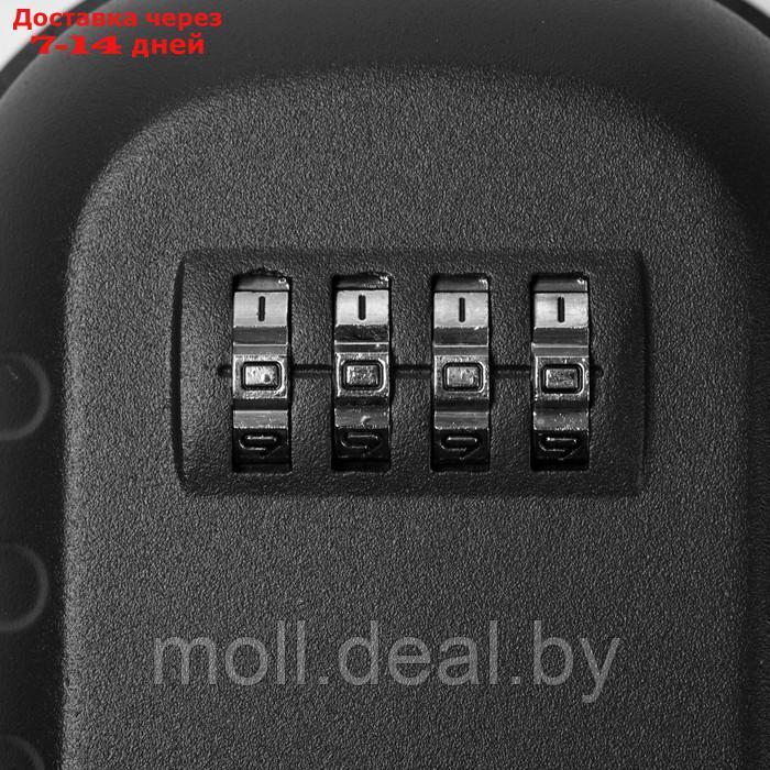 Сейф-ключница кодовая ТУНДРА, металлическая, с защитной крышкой, цвет черный - фото 6 - id-p227081519