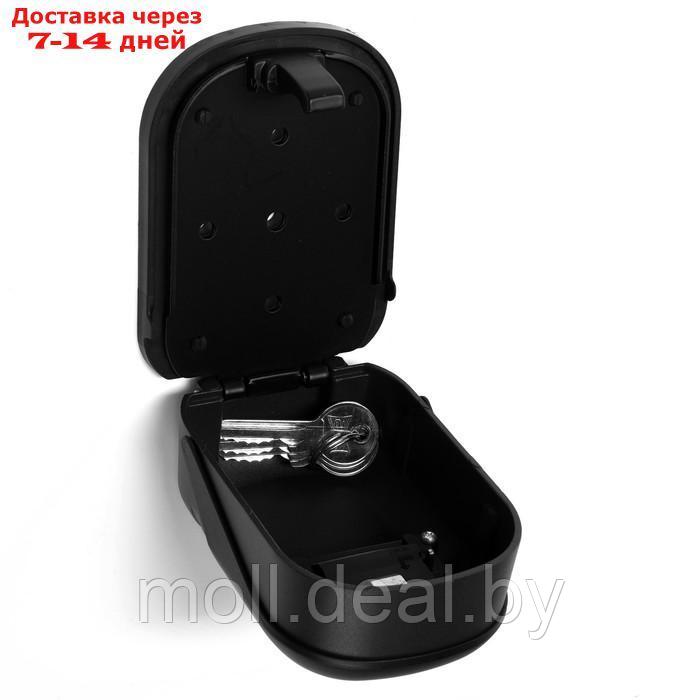 Сейф-ключница кодовая ТУНДРА, металлическая, с защитной крышкой, цвет черный - фото 8 - id-p227081519