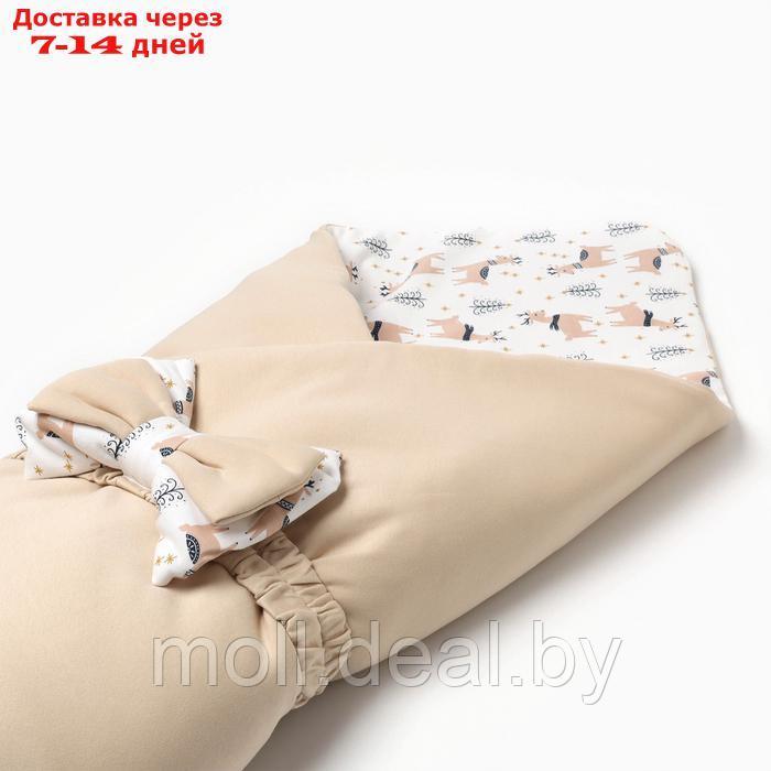 Набор для новорожденного (одеяло, шапочка, пояс), цвет бежевый, рост 56-62 см - фото 2 - id-p227085494