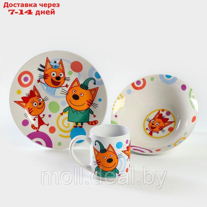 Набор керамической посуды в подарочной упаковке "Три Кота", 3 предмета - фото 1 - id-p227083510