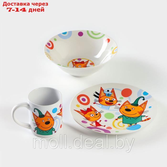 Набор керамической посуды в подарочной упаковке "Три Кота", 3 предмета - фото 3 - id-p227083510