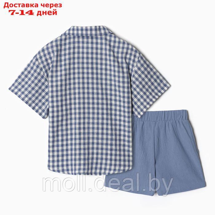 Костюм для мальчика (рубашка и шорты) KAFTAN, р.34 (122-128), синий - фото 2 - id-p226885353
