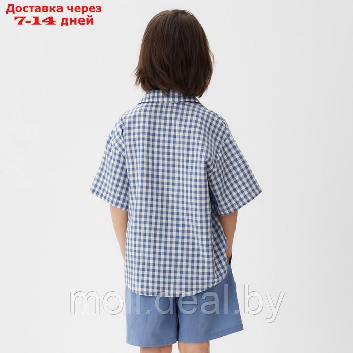 Костюм для мальчика (рубашка и шорты) KAFTAN, р.34 (122-128), синий - фото 5 - id-p226885353