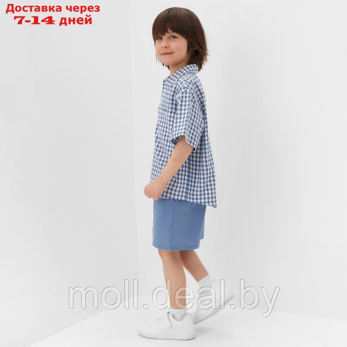 Костюм для мальчика (рубашка и шорты) KAFTAN, р.34 (122-128), синий - фото 6 - id-p226885353