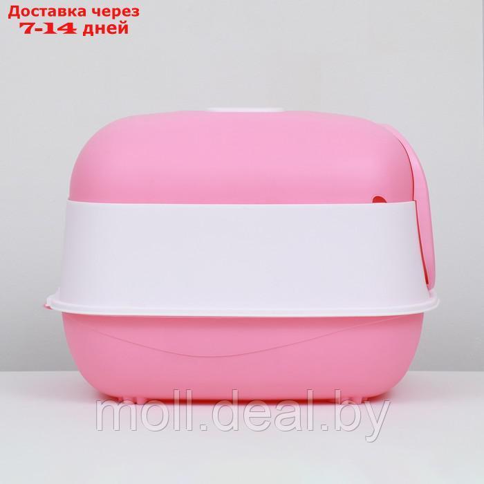 Туалет закрытый с откидным верхом, совком и угольным фильтром 40 х 56 х 39 см, розовый - фото 6 - id-p226888254