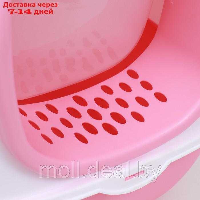 Туалет закрытый с откидным верхом, совком и угольным фильтром 40 х 56 х 39 см, розовый - фото 8 - id-p226888254