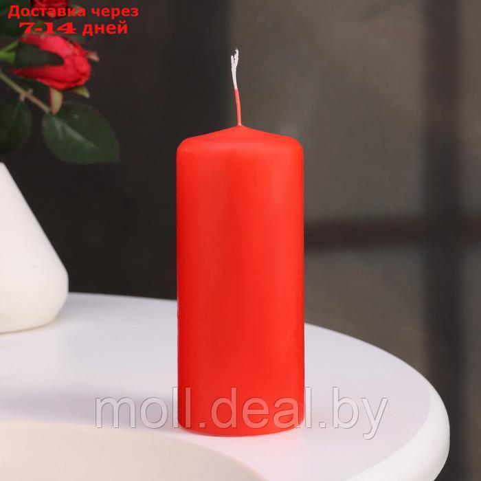 Набор свечей - цилиндров, 5х11,5 см, набор 4 шт, красная - фото 2 - id-p227080521