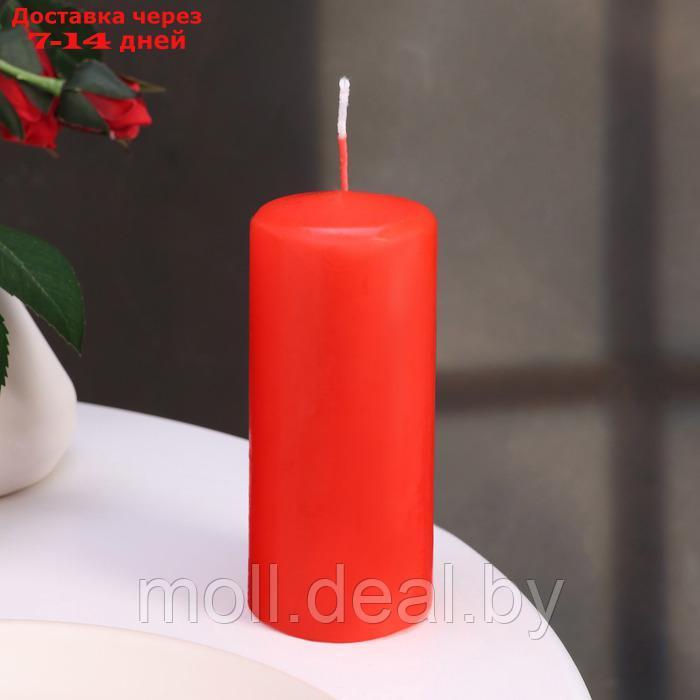 Набор свечей - цилиндров, 5х11,5 см, набор 4 шт, красная - фото 3 - id-p227080521