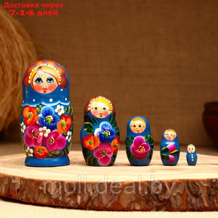 Матрёшка 5-кукольная "Глаша тюльпаны", 10-11 см - фото 1 - id-p227090465