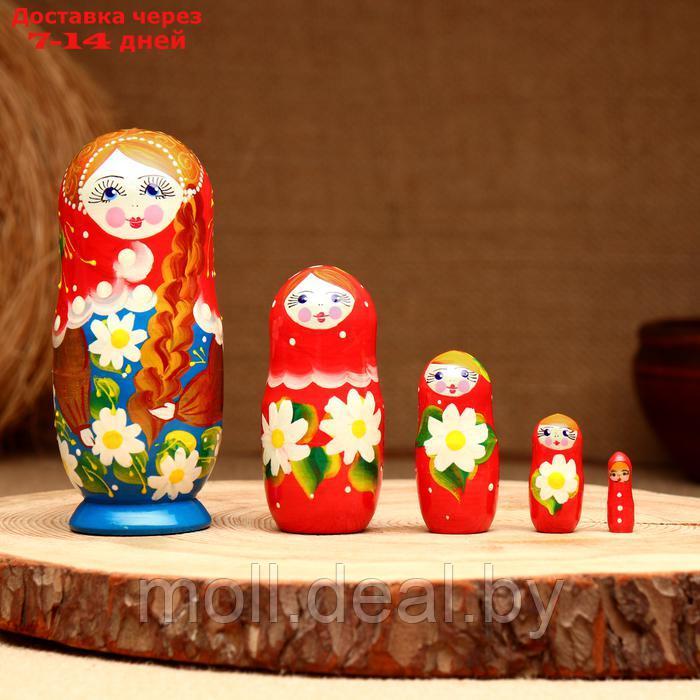 Матрёшка 5-кукольная "Варюша коса", 10-11 см - фото 1 - id-p227090467