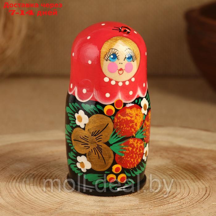 Матрёшка 5-кукольная "Праздничная красная" с божьей коровкой, 10-11 см - фото 7 - id-p227090469