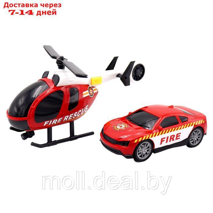 Набор игровой Funky Toys "Городская служба", с вертолётом и пожарной машинкой - фото 6 - id-p227084506