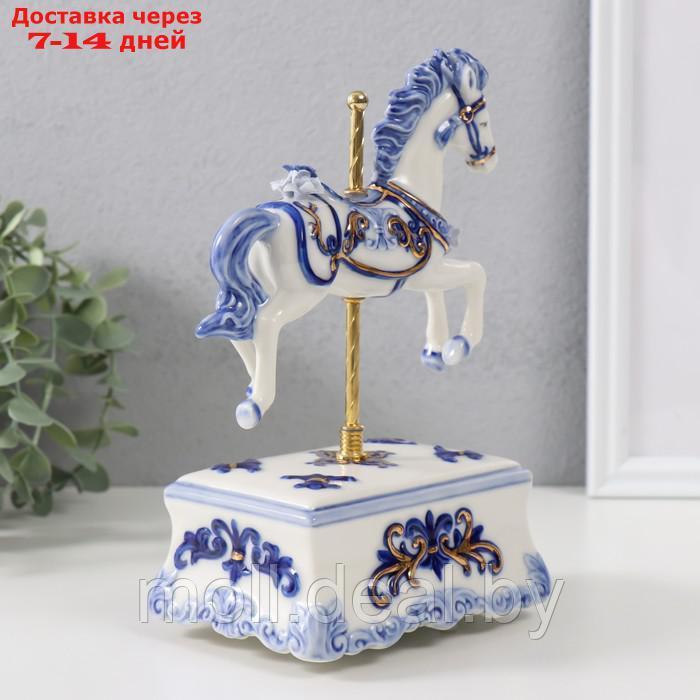 Сувенир керамика музыкальный "Карусельная лошадка" 9,8х13х21,5 см - фото 2 - id-p227080535