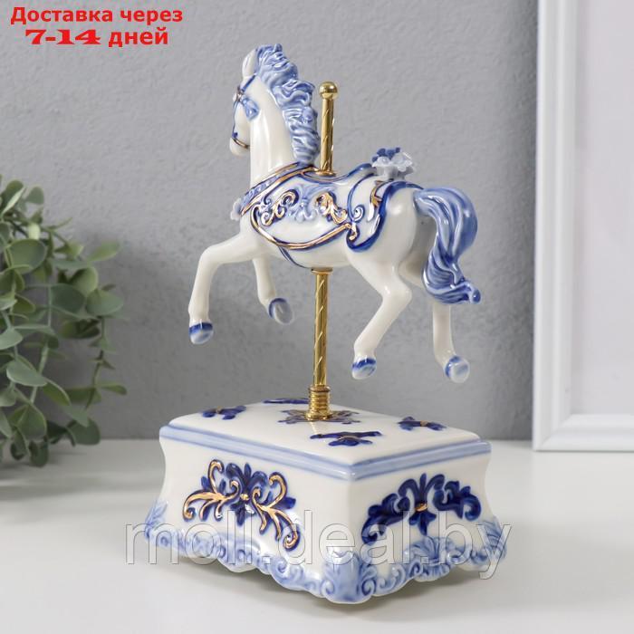 Сувенир керамика музыкальный "Карусельная лошадка" 9,8х13х21,5 см - фото 3 - id-p227080535