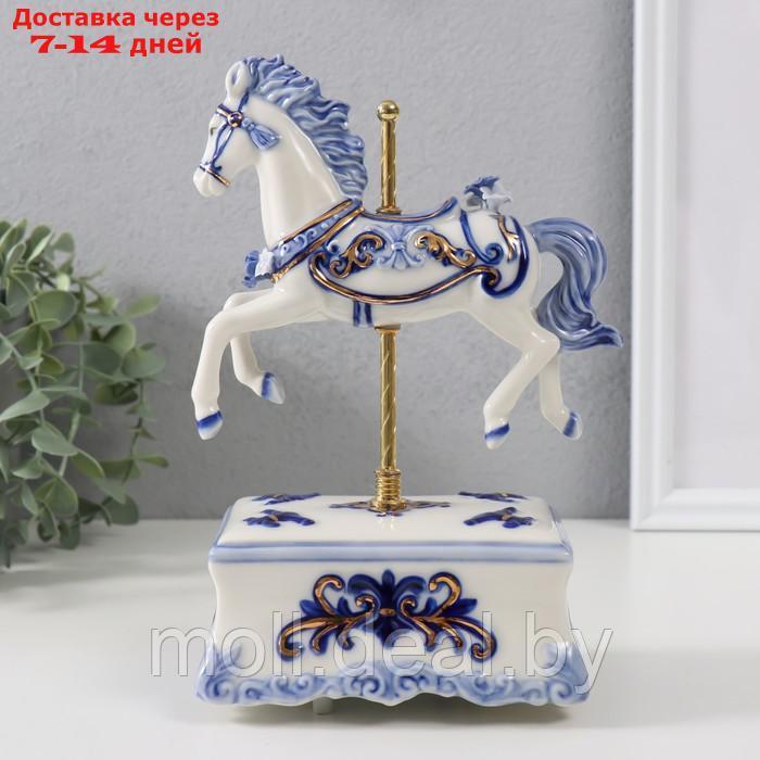 Сувенир керамика музыкальный "Карусельная лошадка" 9,8х13х21,5 см - фото 4 - id-p227080535